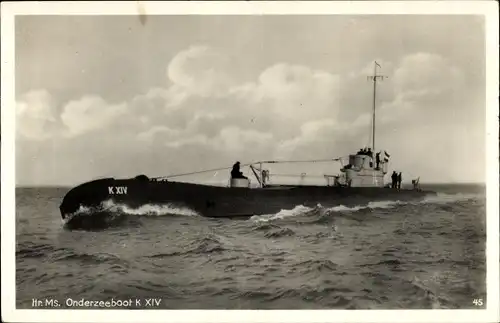 Ak Niederländisches U Boot, Hr.Ms. K XIV