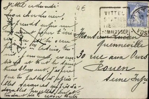 Ak Vittel Lorraine Vosges, Les Tennis