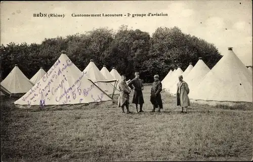 Ak Rhône Lyon Rhône, Cantonment Lacouture, 2 Luftfahrtgruppe