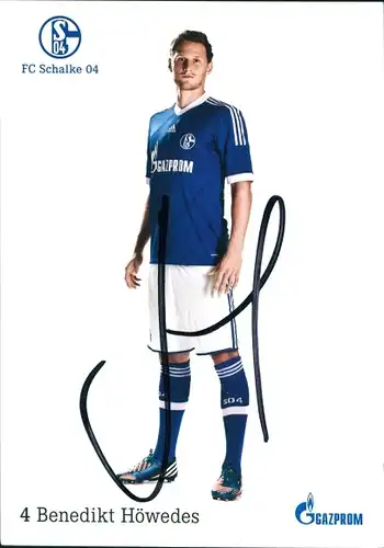 Ak Fußballspieler Benedikt Höwedes, FC Schalke 04, Portrait, Autogramm