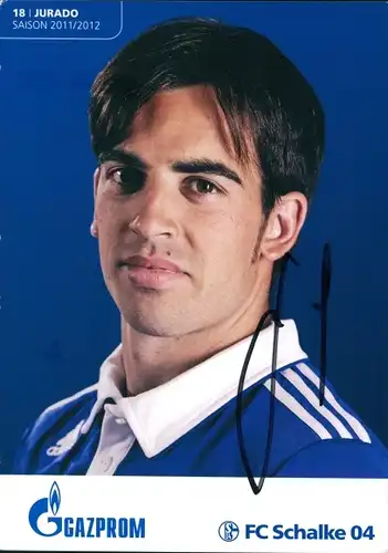 Ak Fußballspieler Jose Manuel Jurado, FC Schalke 04, Portrait, Autogramm