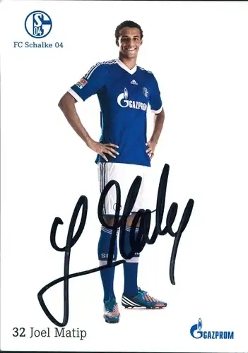 Ak Fußballspieler Joel Matip, FC Schalke 04, Portrait, Autogramm