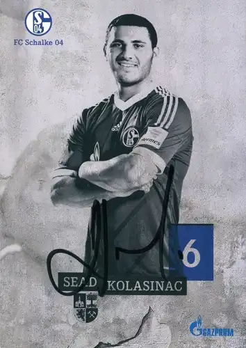 Ak Fußballspieler Sead Kolasinac, FC Schalke 04, Portrait, Autogramm