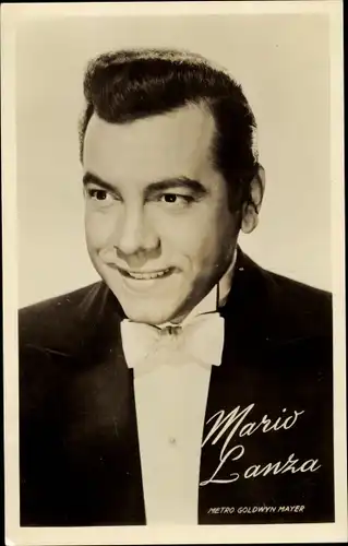 Ak Schauspieler und Opernsänger Mario Lanza, Portrait