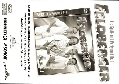 Ak Band Feldberger, Portrait, Autogramm