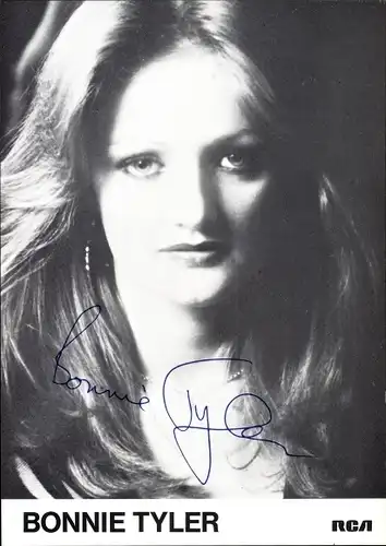 Ak Sängerin Bonnie Tyler, Portrait, Autogramm