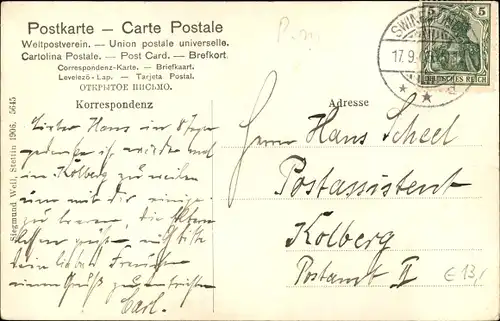 Ak Świnoujście Swinemünde Pommern, Leuchtturm