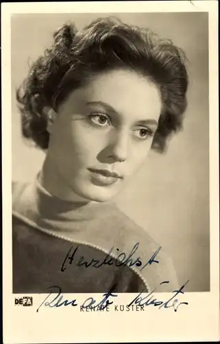 Ak Schauspielerin Renate Küster, Portrait, Autogramm
