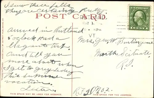 Ak Rutland Vermont USA, Zentrum Rutland Falls