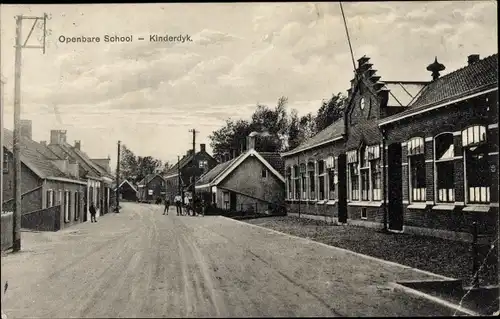 Ak Kinderdijk Molenwaard Südholland Niederlande, Openbare School