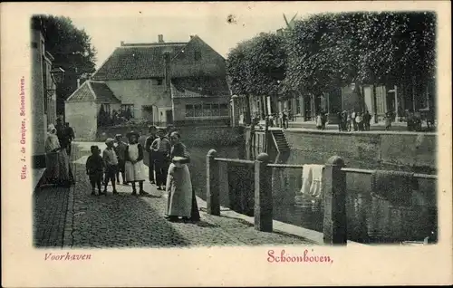 Ak Schoonhoven Südholland Niederlande, Voorhaven