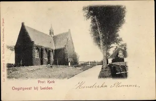 Ak Leiden Südholland Niederlande, Prot. Kerk