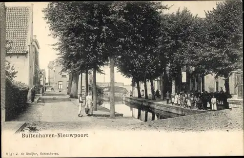 Ak Nieuport Nieuwpoort Molenlanden Südholland, Buitenhaven