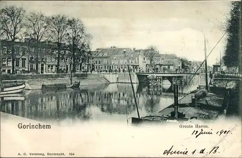 Ak Gorinchem Südholland Niederlande, Groote Haven