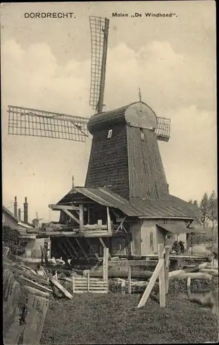 Ak Dordrecht Südholland Niederlande, Molen De Windhond