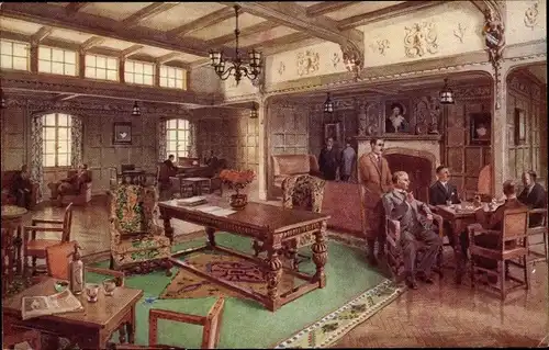 Ak Dampfer MS Tatsuta Maru, NYK Line, Innenansicht