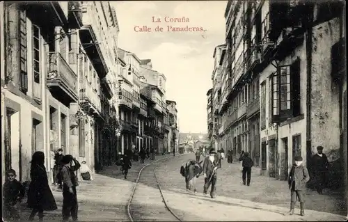 Ak La Coruña Galicien, Calle de Panaderas
