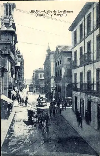 Ak Gijón Asturien Spanien, Calle de Jovellanos