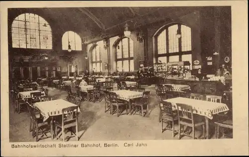 Ak Berlin Mitte, Bahnhofswirtschaft Stettiner Bahnhof, Innenansicht