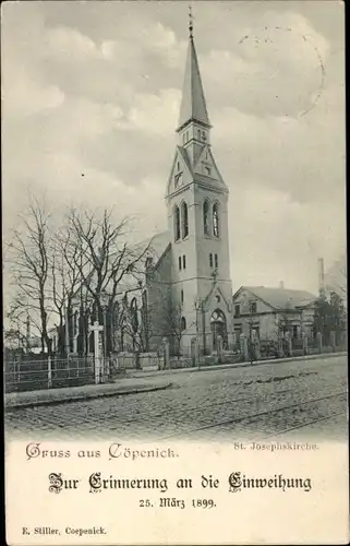 Ak Berlin Köpenick, St. Josephskirche, Einweihung 1899