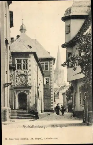 Ak Aschaffenburg in Unterfranken, Pfaffengasse