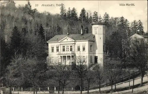 Ak Arnstadt Thüringen, Villa Marlitt