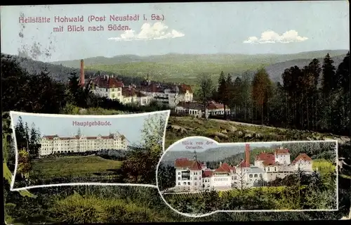 Ak Hohwald Neustadt in Sachsen, Heilstätte Hohwald, Hauptgebäude