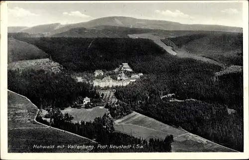 Ak Hohwald Neustadt in Sachsen, Heilstätte Hohwald, Panorama, Valtenberg