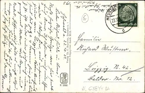 Ak Hohwald Neustadt in Sachsen, Heilstätte Hohwald, Panorama, Valtenberg