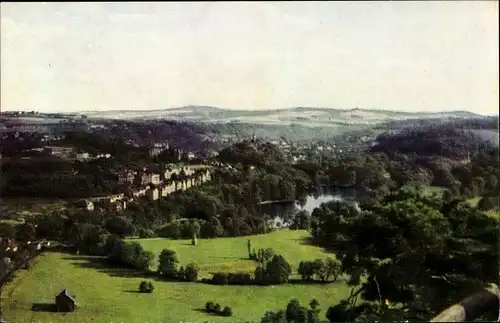 Ak Greiz im Vogtland, Blick vom weißen Kreuz auf die Stadt