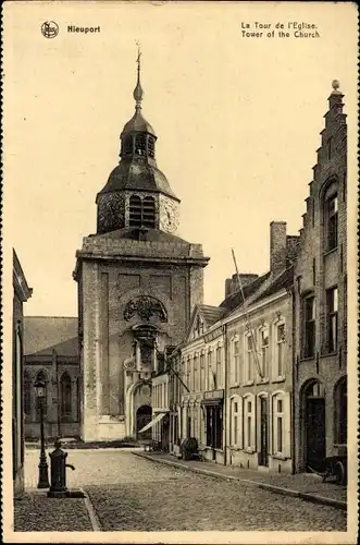 Ak Nieuport Nieuport Westflandern, Kirchturm