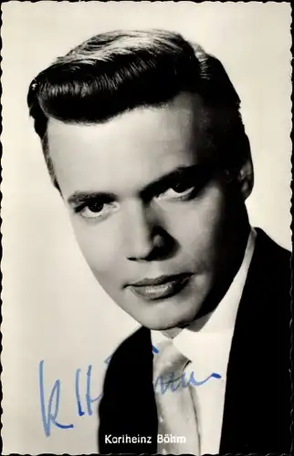 Ak Schauspieler Karlheinz Böhm, Portrait, Autogramm
