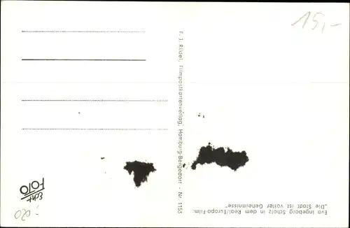 Ak Schauspielerin Eva Ingeborg Scholz, Portrait, Die Stadt ist voller Geheimnisse, Autogramm