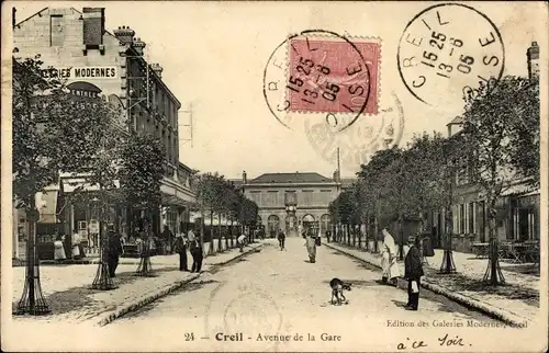 Ak Creil-Oise, Avenue de la Gare