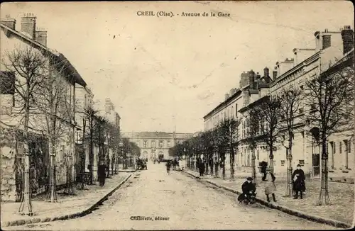 Ak Creil-Oise, Avenue de la Gare