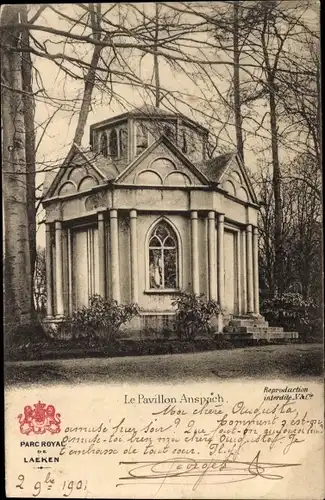 Ak Brüssel Laeken, Der Anspach-Pavillon, Royal Park