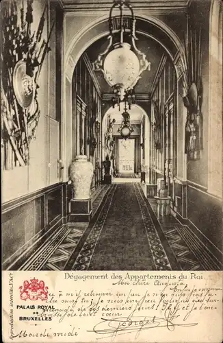 Ak Brüssel Laeken, Königspalast, Räumung der Königsgemächer