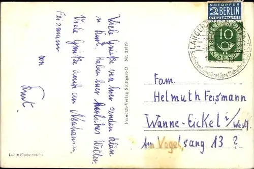 Ak Langenargen am Bodensee, Luftbild, Boote