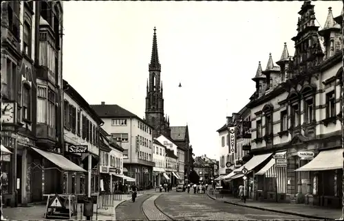 Ak Offenburg in Baden Schwarzwald, La Rue principale