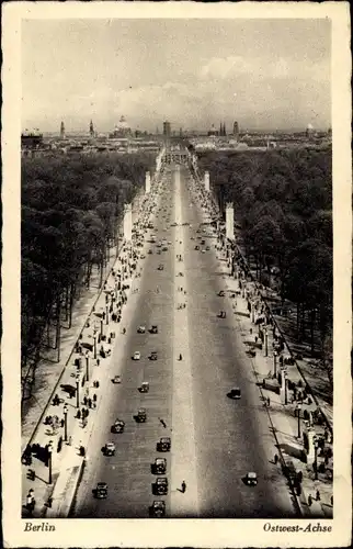 Ak Berlin Tiergarten, Ost West Achse