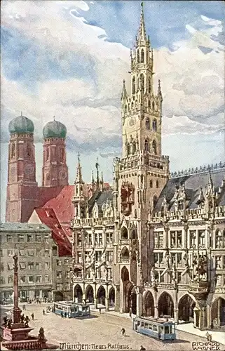 Künstler Ak Wagner, Richard, München, Neues Rathaus