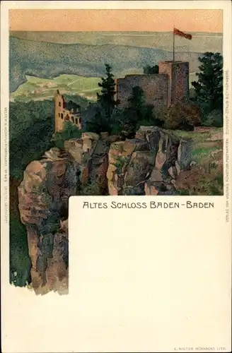 Künstler Litho Mutter, K., Baden Baden, Altes Schloss