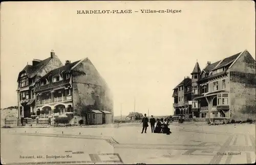 Ak Plage Hardelot Pas de Calais, Villen auf der Digue