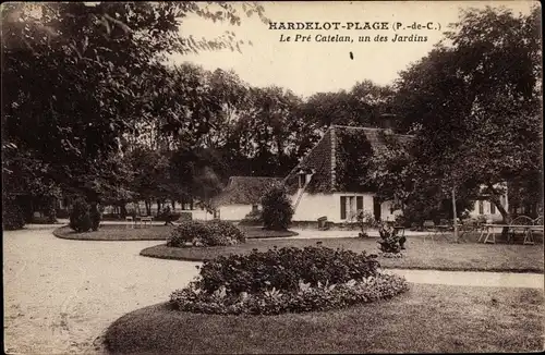 Ak Plage Hardelot Pas de Calais, Pré Catelan, einer der Gärten