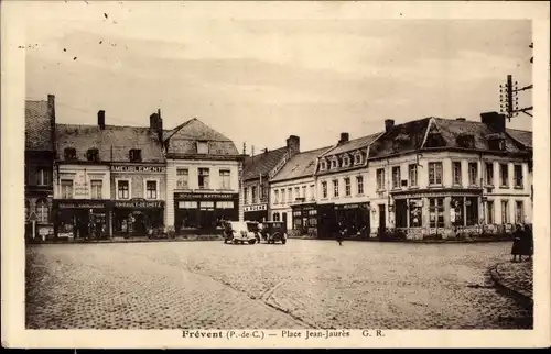 Ak Frevent Pas de Calais, Place Jean Jaures