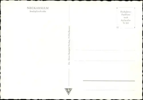 Ak Neckarsulm in Württemberg, Stadtpfarrkirche
