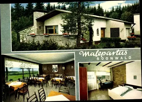 Ak  Kreershäuschen Winterbach, Malepartus Cafe-Restaurant-Pension, Inneres