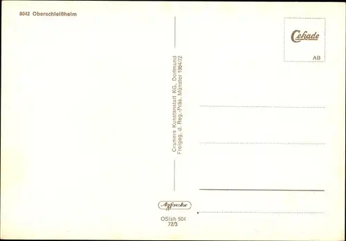 Ak Oberschleißheim Oberbayern, Luftbild