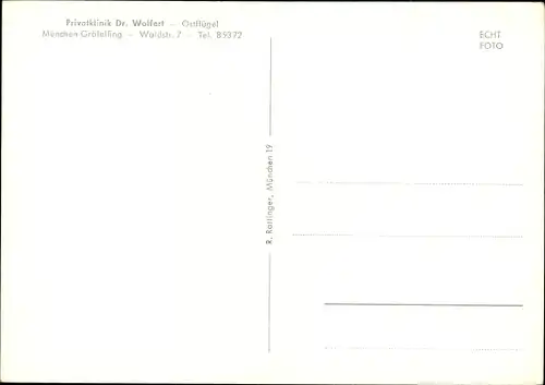 Ak Gräfelfing in Oberbayern, Privatklinik Dr. Wolfert, Ostflügel