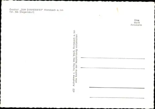 Ak Flintsbach am Inn Oberbayern, Gasthaus Zum Dannerwirt